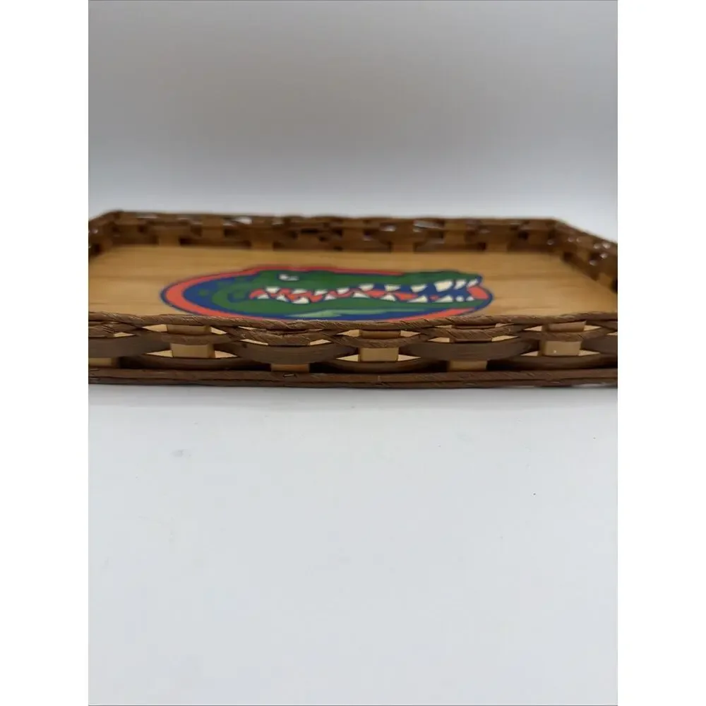 Florida Gators UF Wicker Bread Tray Platter Basket 16x11” Charcuterie, Farmhouse